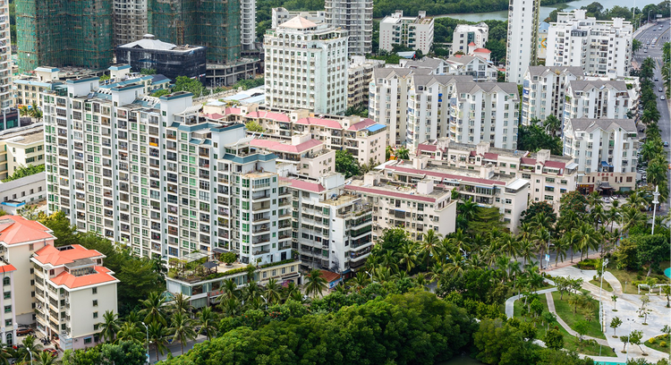Mid-market housing real estate investment concept